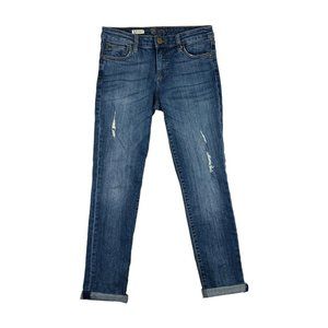 Kut from the Kloth Womens Size 4 Catherine Boyfriend Jeans Distressed Mid Rise